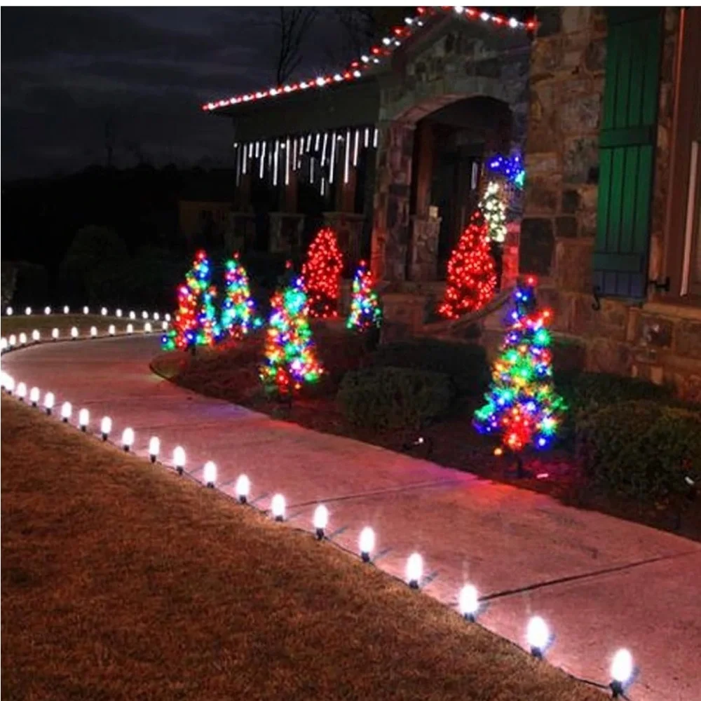 Cool White 50 LED C9 Christmas Lights - Picture 5 of 7